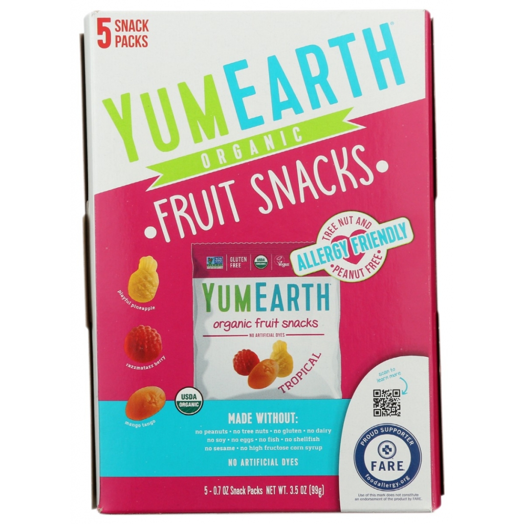 Allergen-Free Organic Tropical Fruit Snacks, 3.5 oz