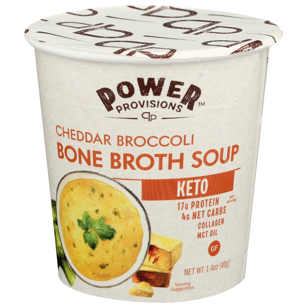 Keto Cheddar Broccoli Bone Broth Soup - 1.4 oz