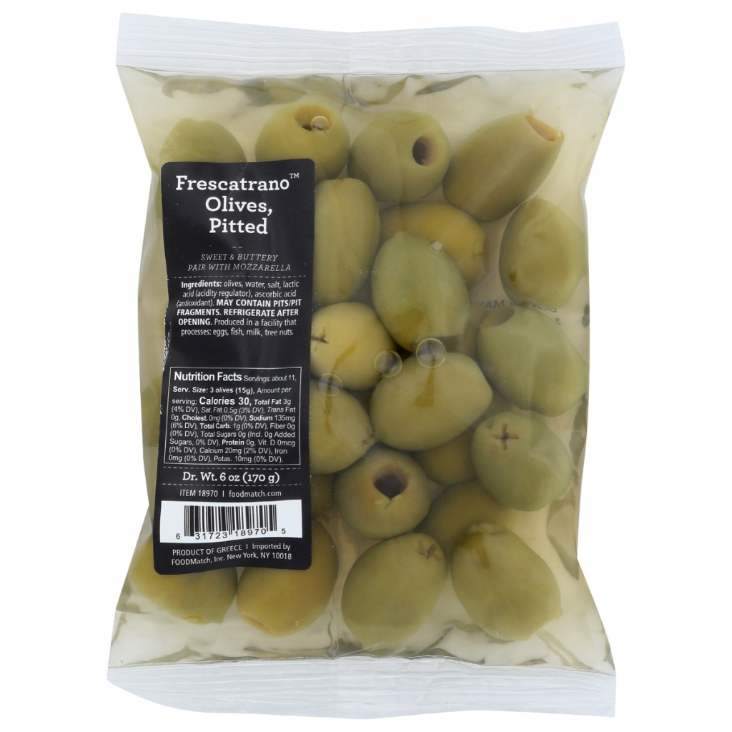 Frescatrano Greek Halkidiki Olives - 6 oz Pouch