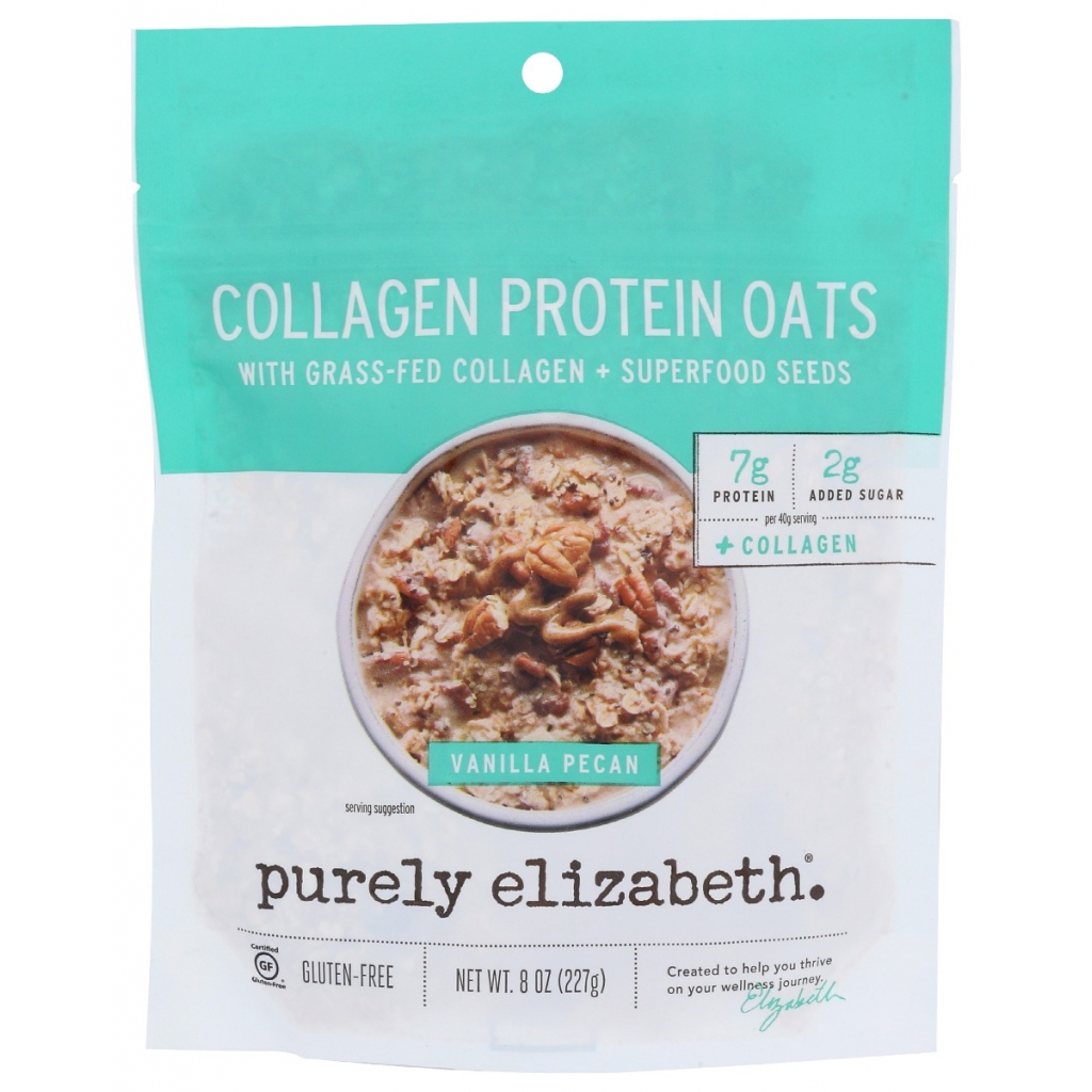 Vanilla Pecan Collagen Protein Oats, 8 oz