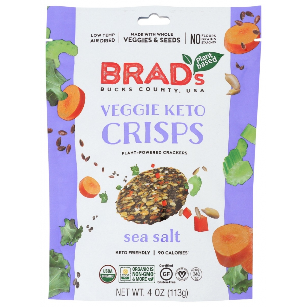 Brad's Sea Salt Veggie Keto Crisps - 4 oz