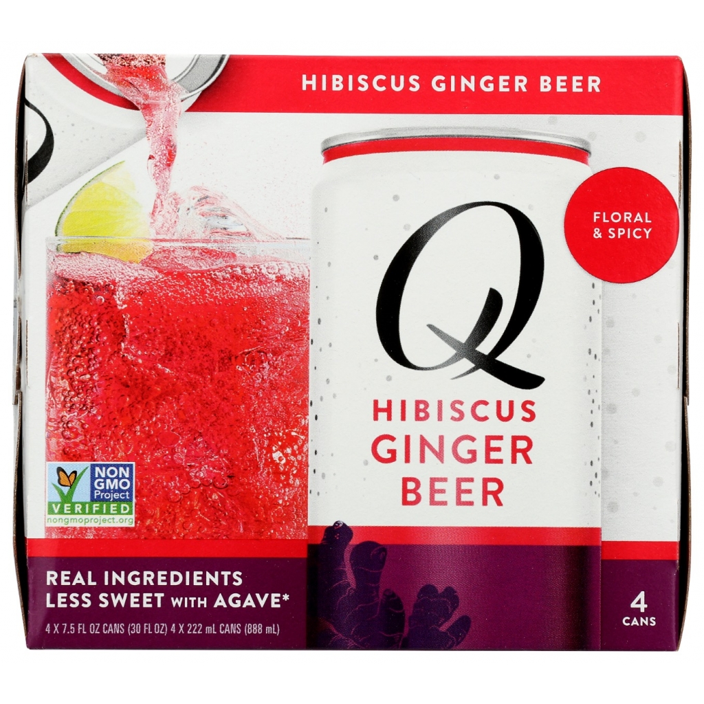 Refreshing Hibiscus Ginger Beer 4-Pack - 30 fl oz