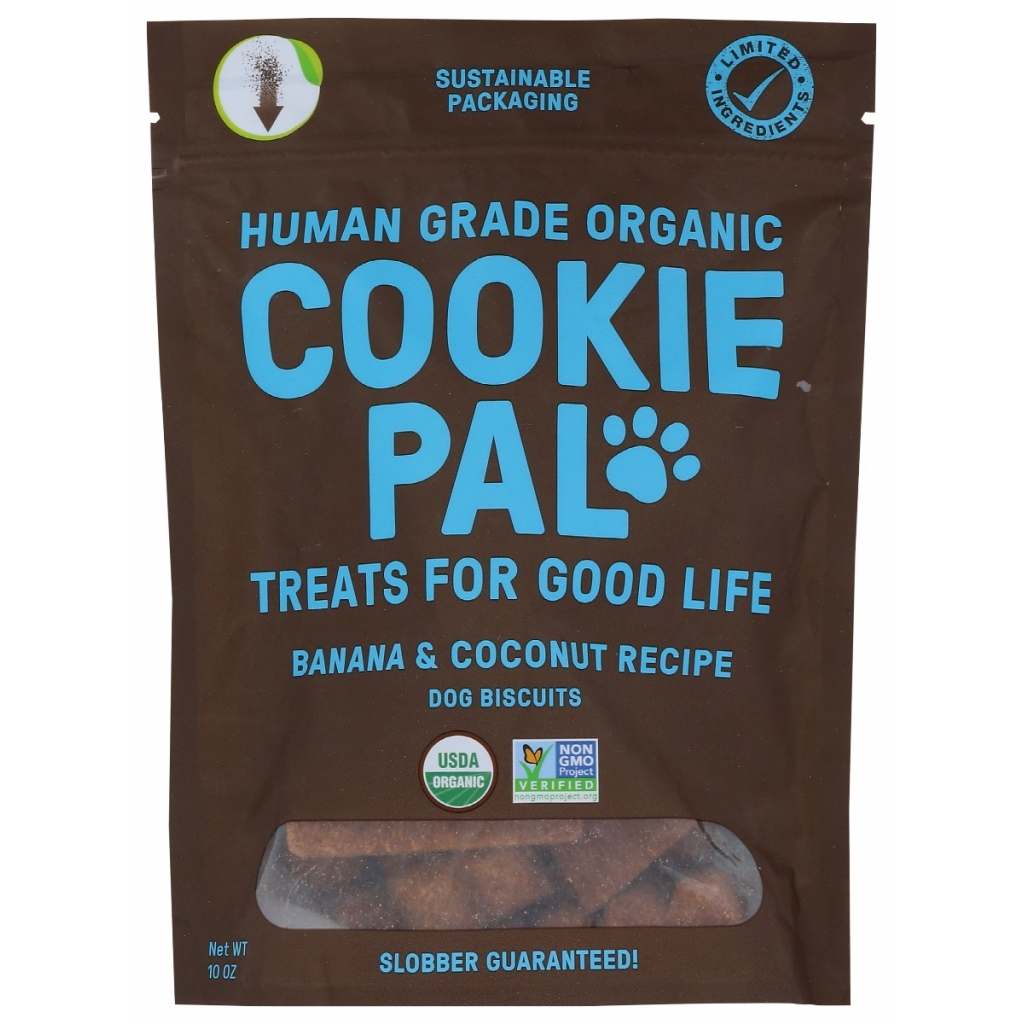 Organic Banana & Coconut Recipe Dog Biscuits - 10 oz