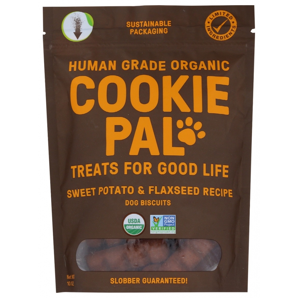 Organic Sweet Potato & Flaxseed Dog Biscuits, 10 oz