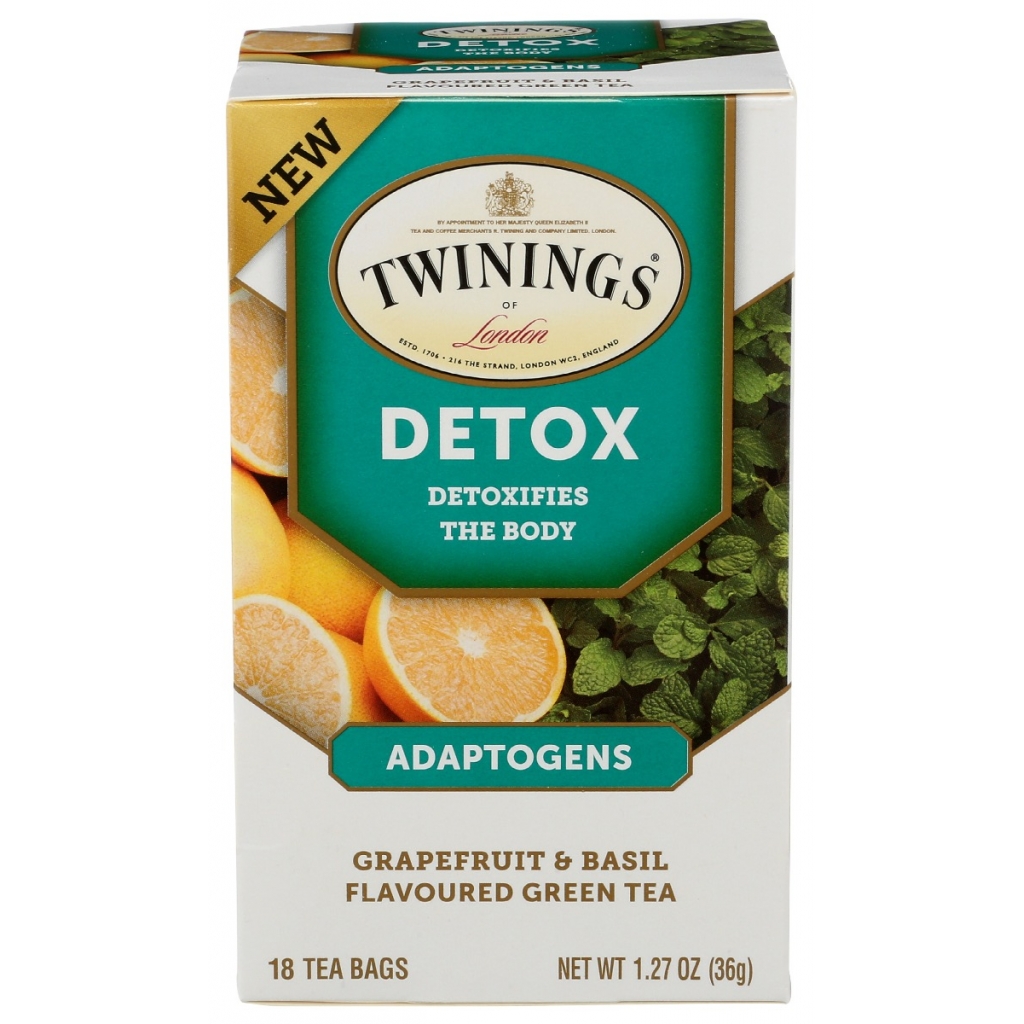 Detox Adaptogen Tea with Grapefruit & Basil - 18 Bags