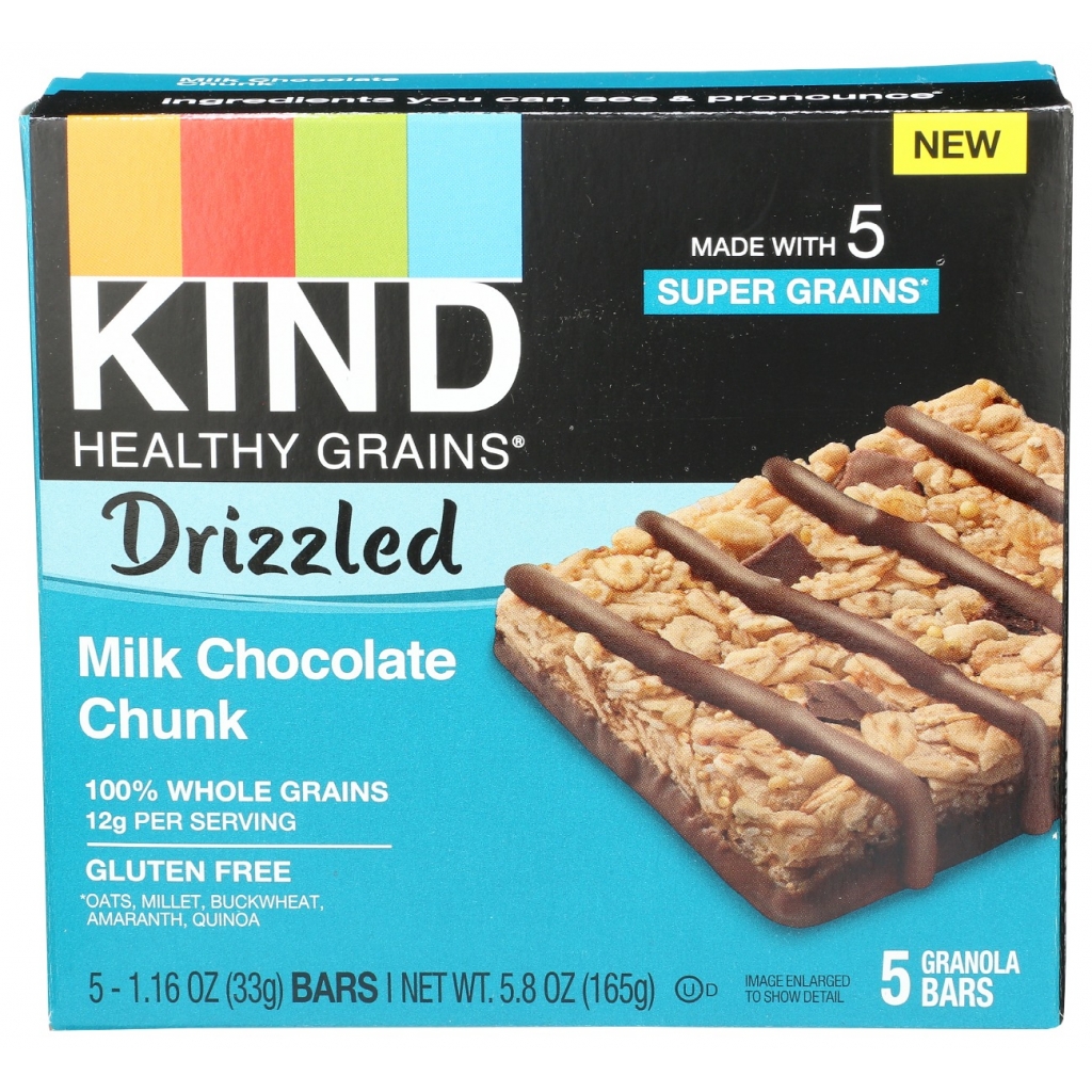 Milk Chocolate Chunk Drizzled Bar