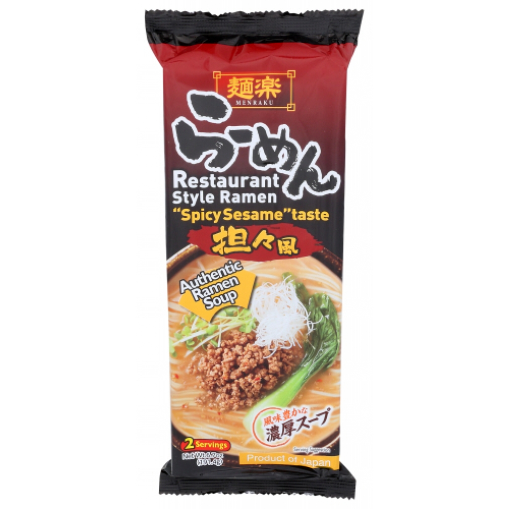 Menraku Spicy Sesame Noodles, 6.7 oz