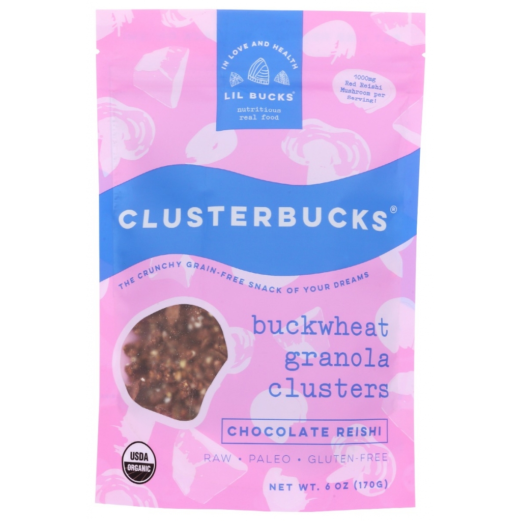 Chocolate Reishi Clusterbucks Snack, 6 oz