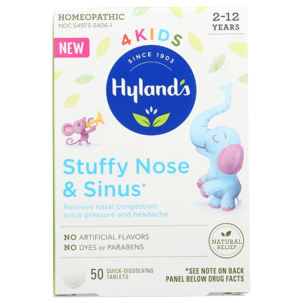 Hyland’s 4 Kids Stuffy Nose & Sinus - 50 Tablets