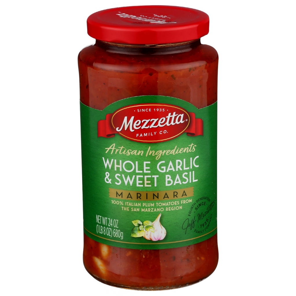 Garlic and Sweet Basil Marinara Sauce, 24 oz