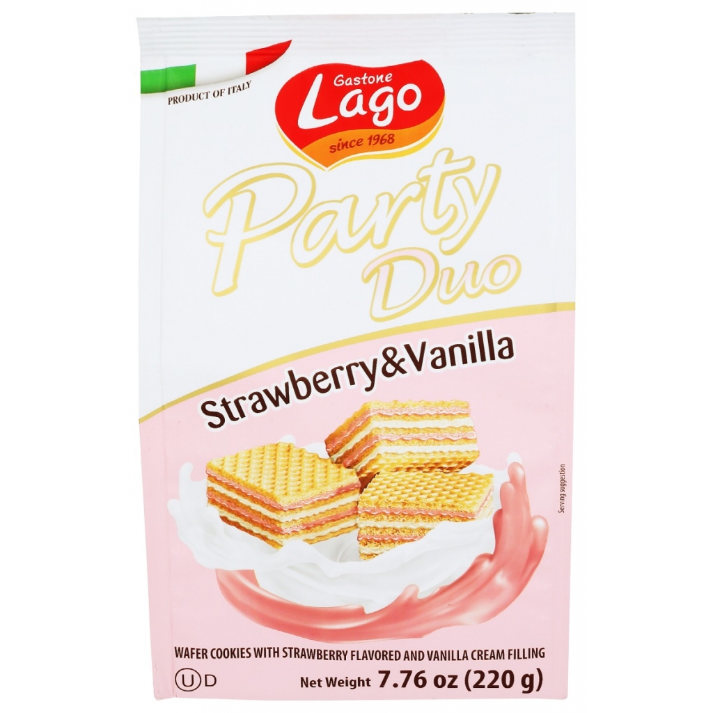 Party Duo Strawberry Vanilla Wafers, 7.76 oz