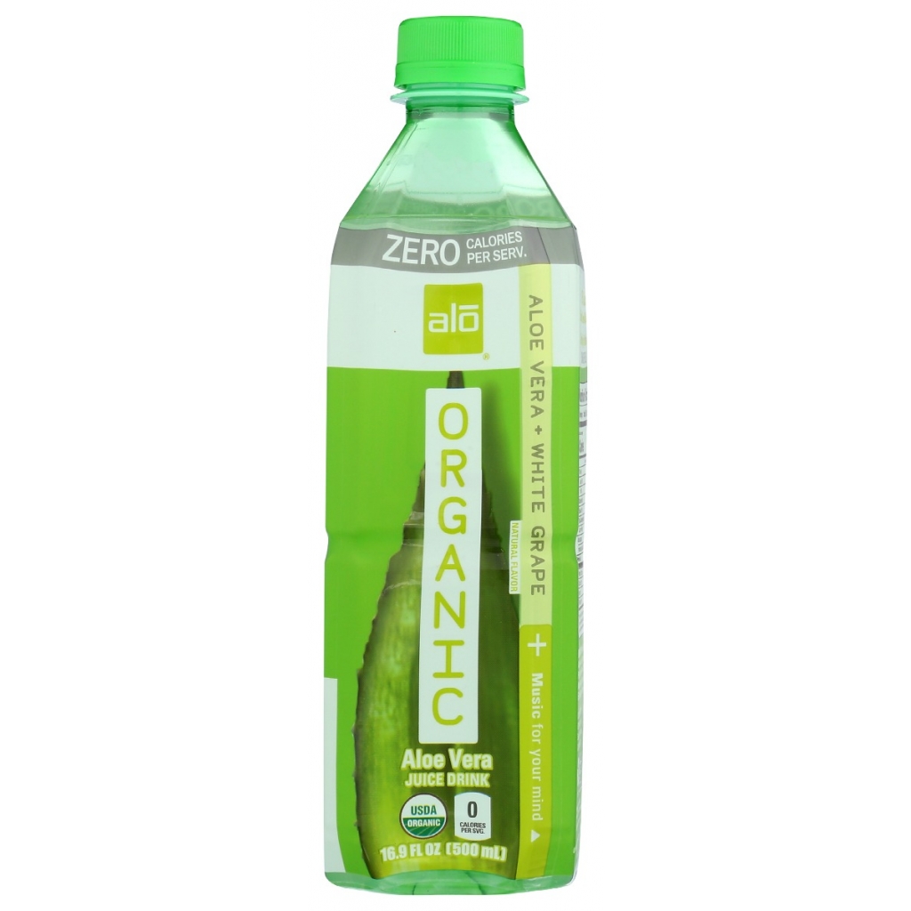 Organic Aloe Vera White Grape Drink - 16.9 fl oz