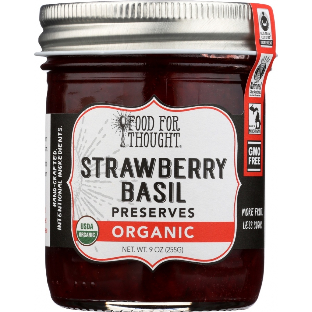 Organic Strawberry Basil Preserves