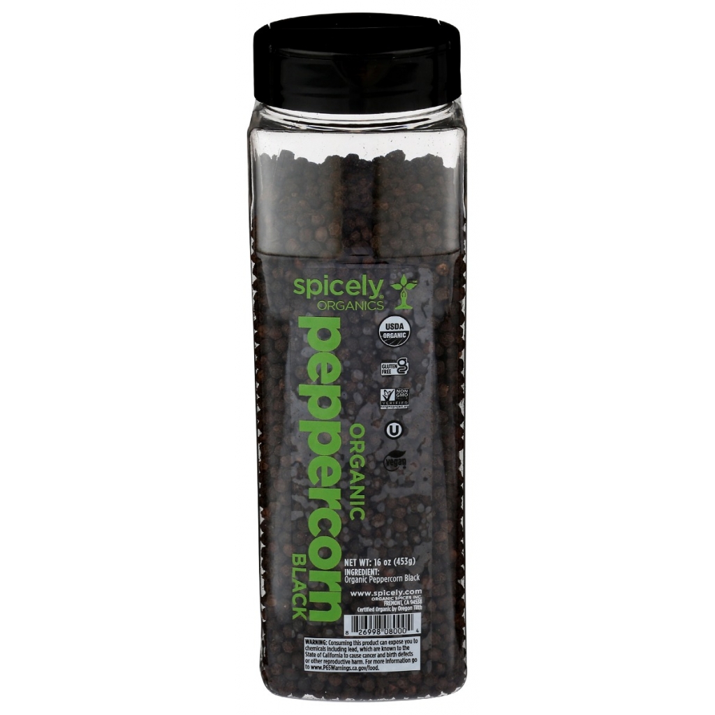 Premium Organic Black Peppercorns