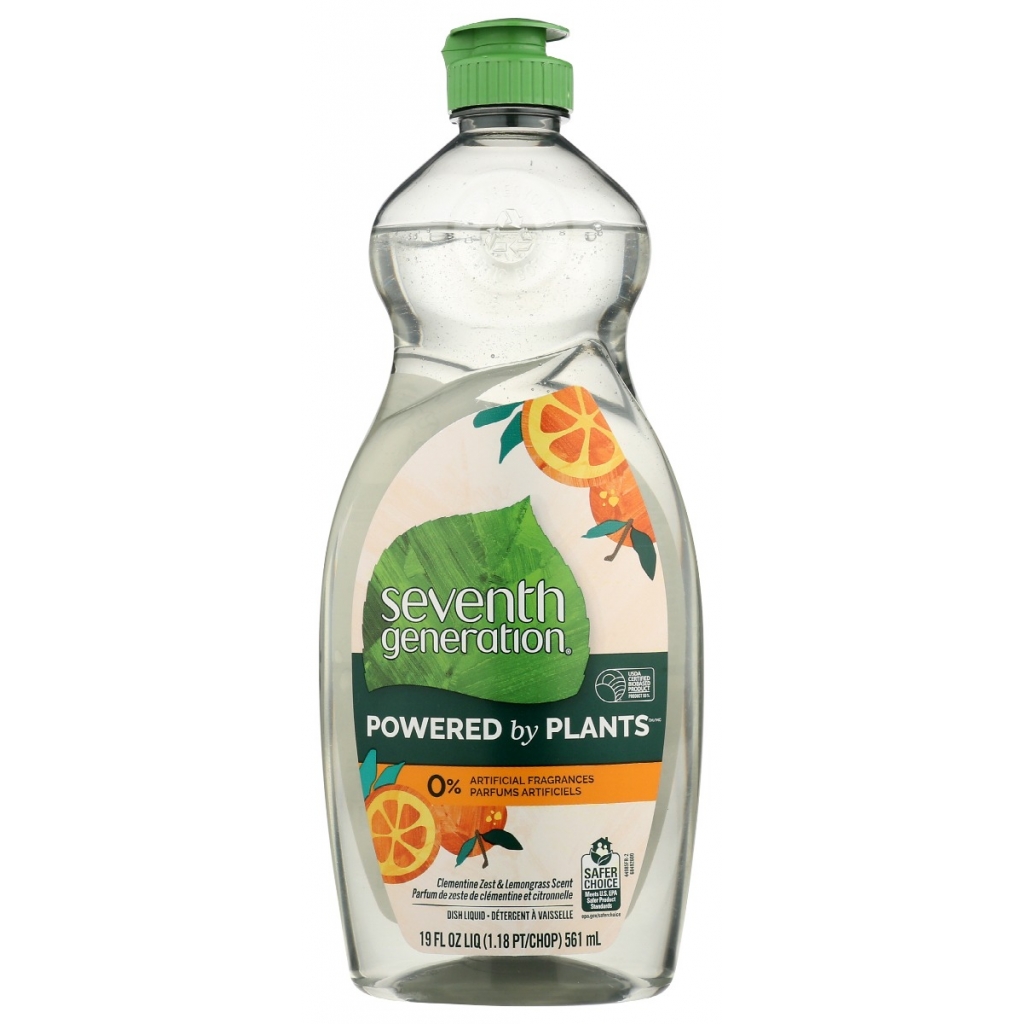 Plant-Based Lemongrass and Clementine Dish Liquid - 19 fl oz