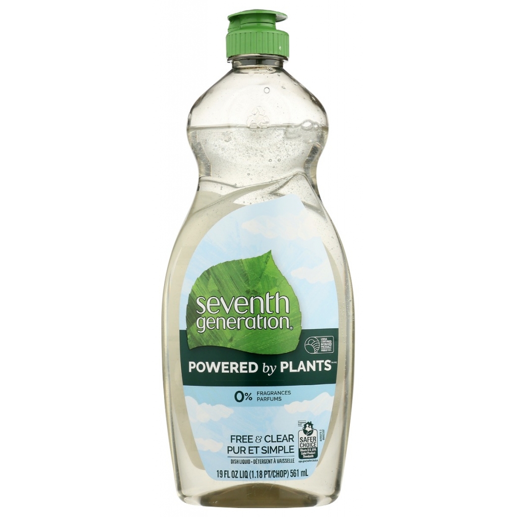 Seventh Generation Free and Clear Dish Liquid - 19 fl oz