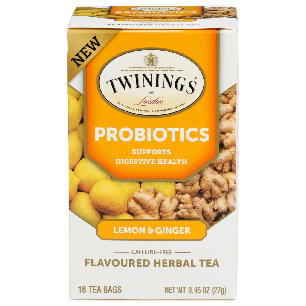 Lemon Ginger Probiotic Tea, 18 Bags