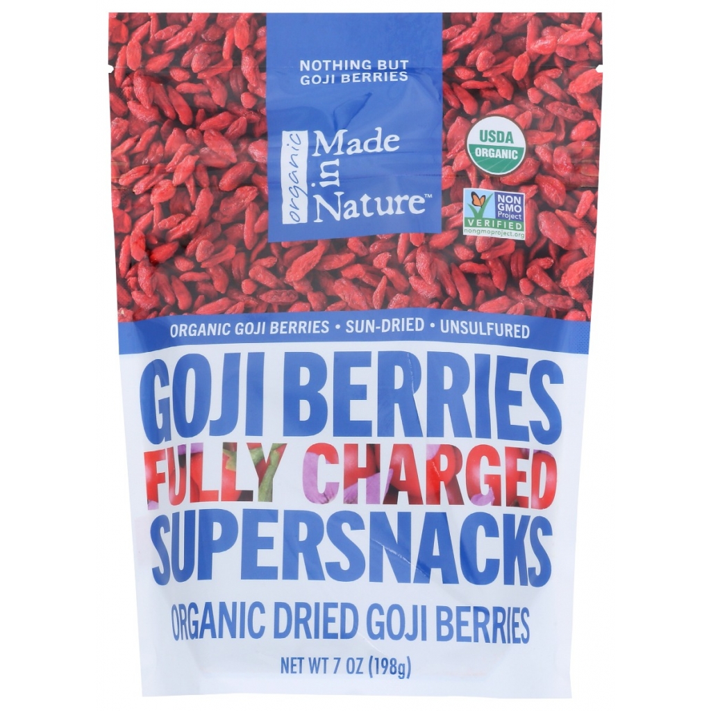 Organic Dried Goji Berries - Fully Charged Supersnacks - 7 oz