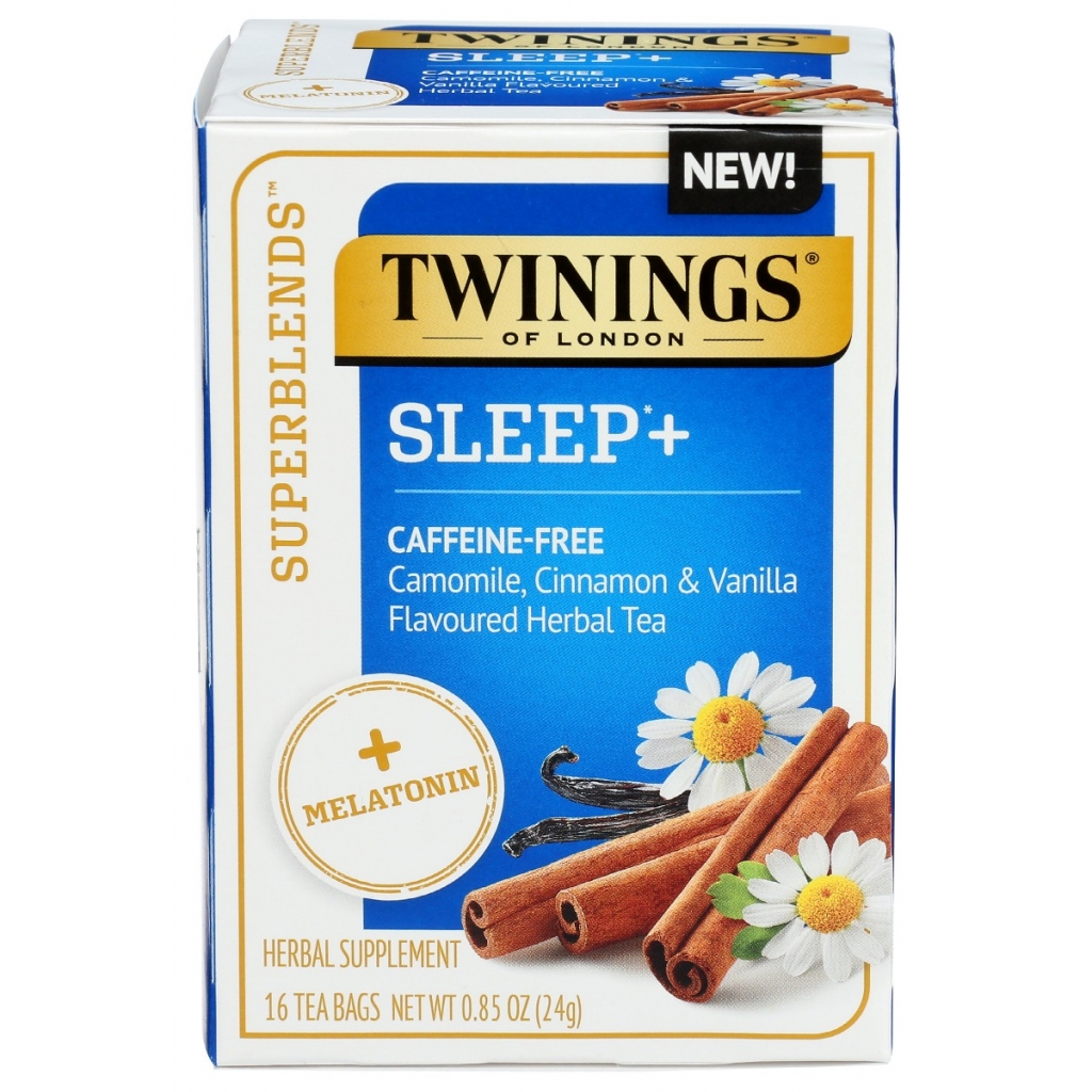 Sleep Wellness Tea with Melatonin - Superblends Sleep Plus - 16 Bags