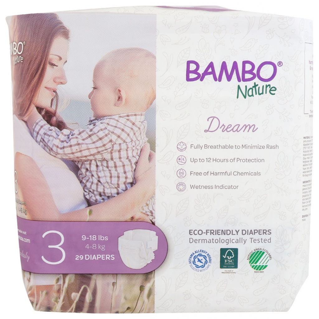 Eco-Friendly Disposable Diapers - Size 3