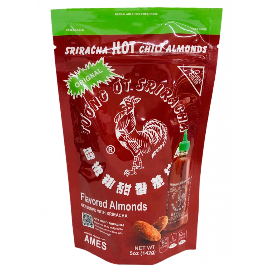 Sriracha Hot Chili Almonds - Spicy Snack, 5 oz