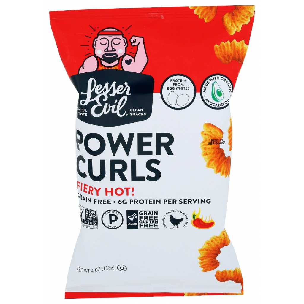 Power Curls Fiery Hot Snack - 4 oz