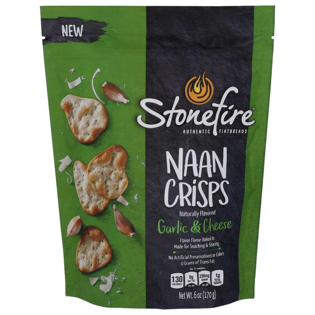 Parmesan Garlic Naan Crisps