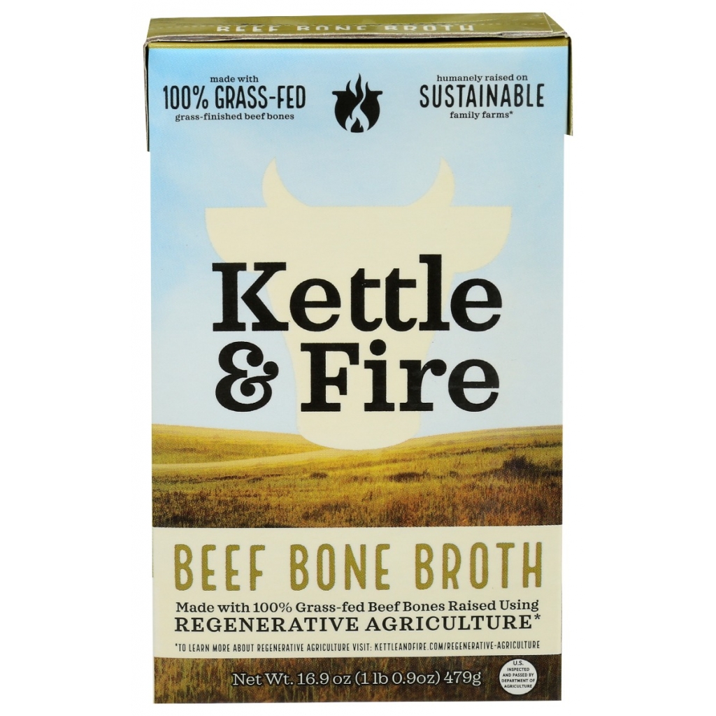 Organic Regenerative Agriculture Beef Bone Broth, 16.9 oz