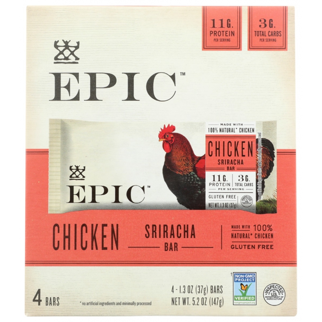 Chicken Sriracha Snack Bars 4-Pack - 5.2 oz