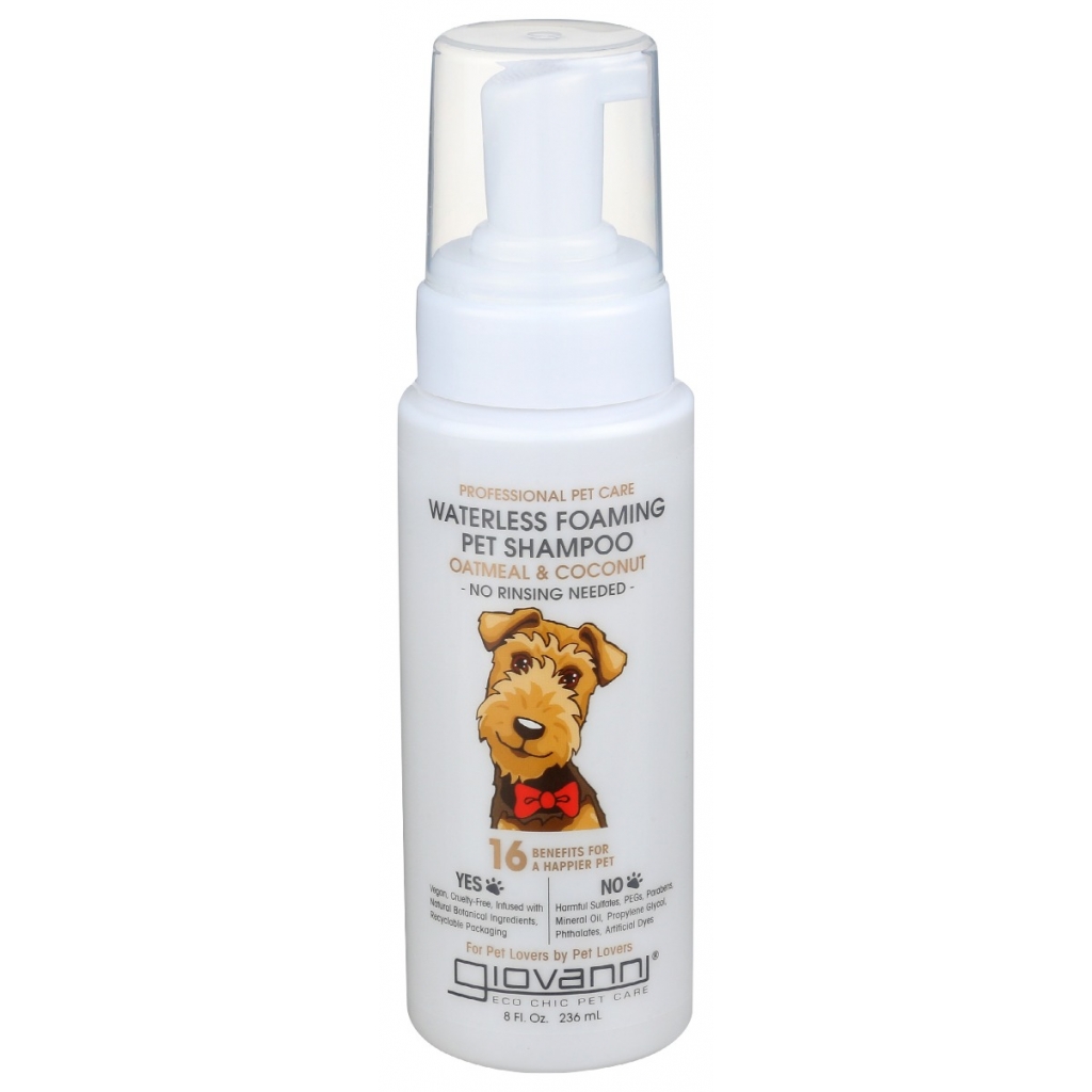 Foaming Pet Shampoo Oatmeal Coconut, 8 oz