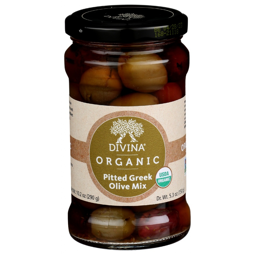 Pitted Greek Organic Olive Mix - Flavorful Mediterranean Blend