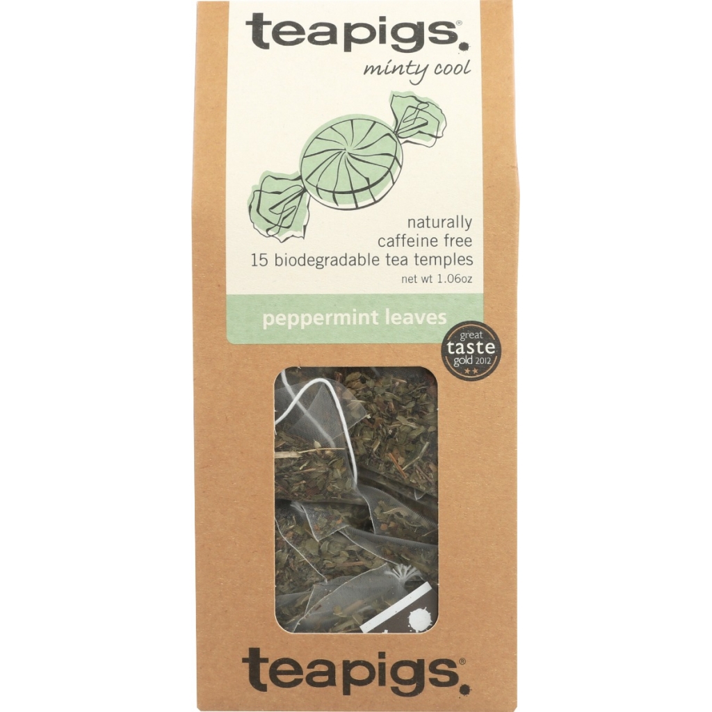 Minty Tea Peppermint Leaves, 15 bags