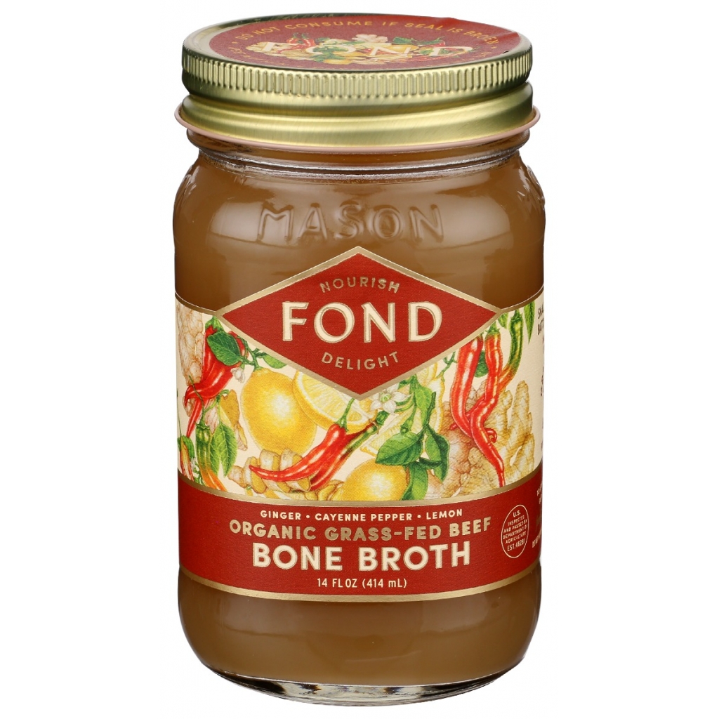 Ginger & Cayenne Beef Bone Broth - 14 fl oz