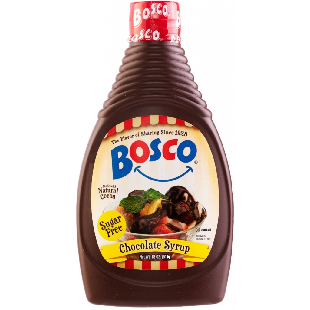 Sugar-Free Bosco Chocolate Syrup, 18 oz