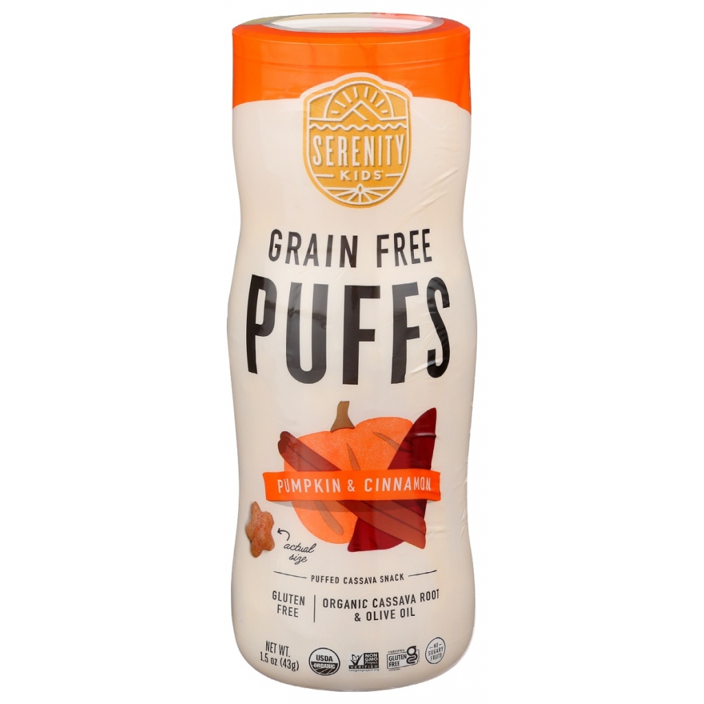 Grain Free Pumpkin & Cinnamon Puffs with Olive Oil, 1.5 oz