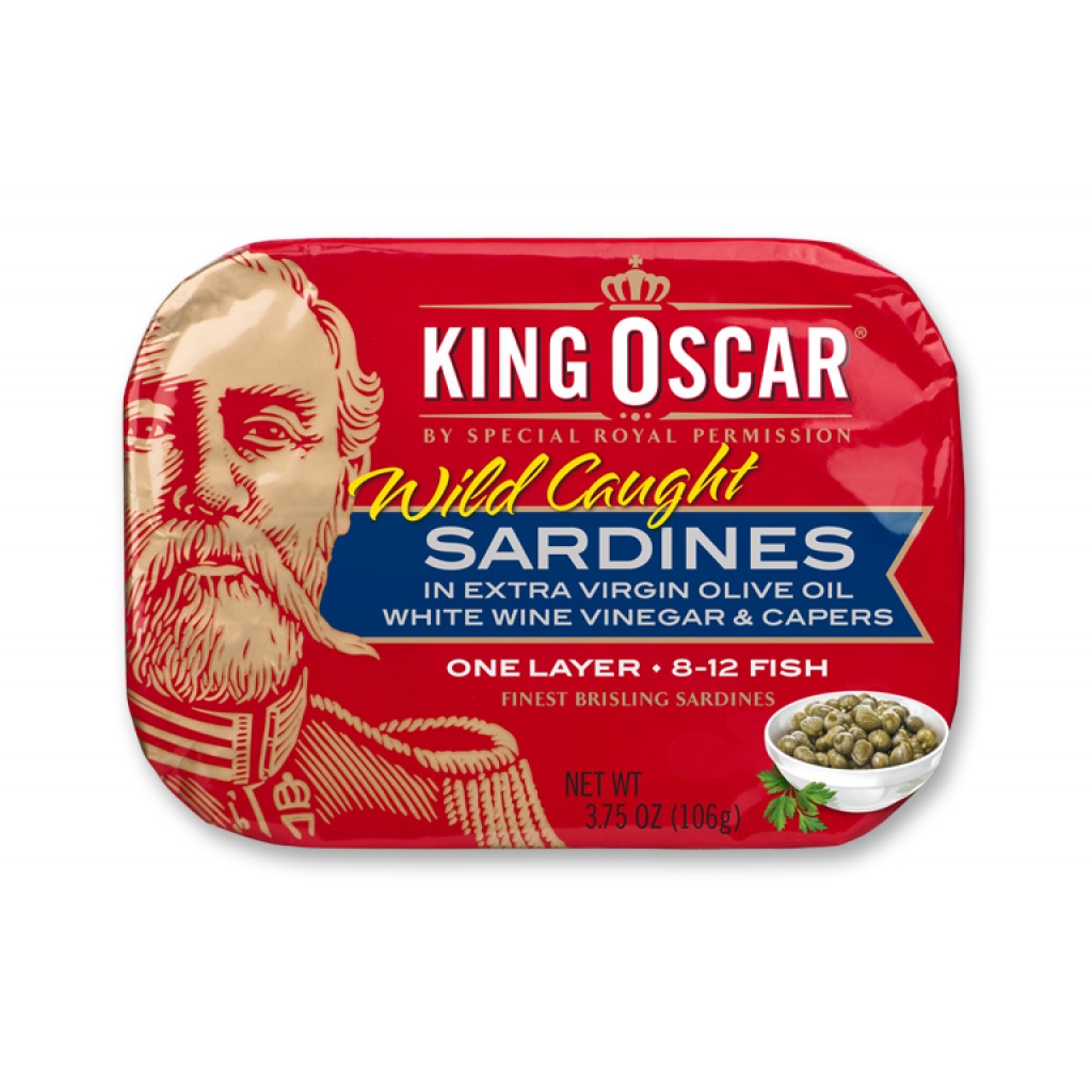 Brisling Sardines in Olive Oil & Vinegar, 3.75 oz