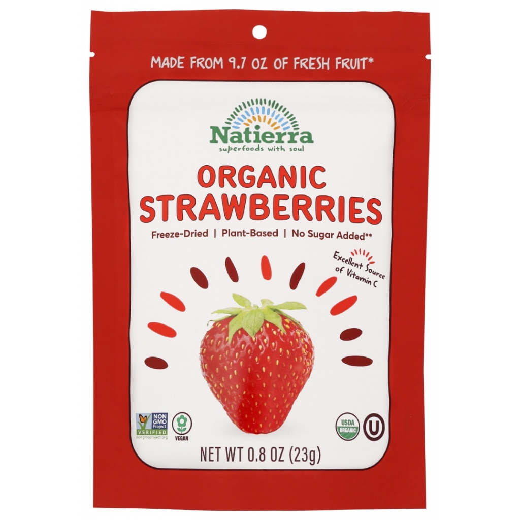 Organic Freeze Dried Strawberries Snack, 0.8 oz