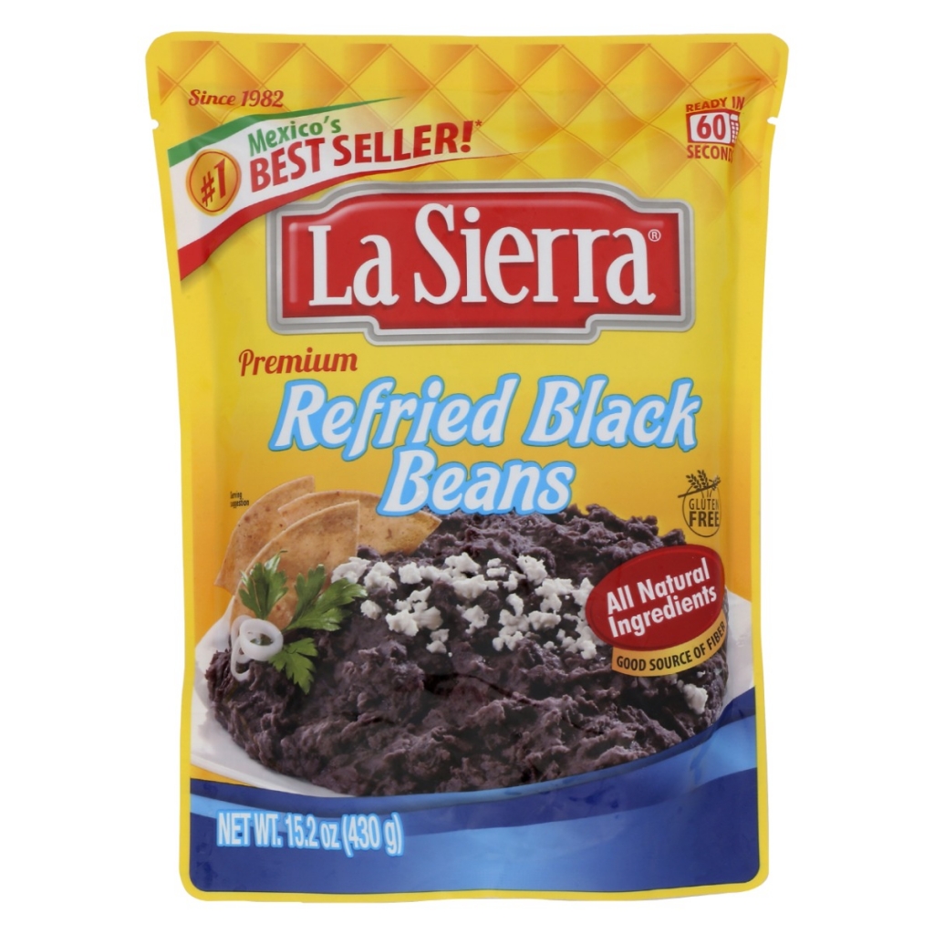 Authentic No-Fat Refried Black Beans Pouch