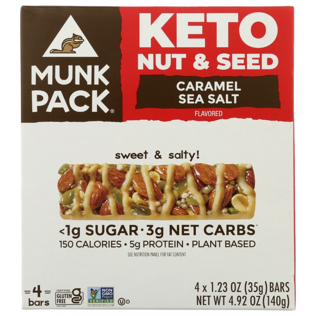 Caramel Sea Salt Keto Nut & Seed Bar, 4 Bars, 4.92 OZ