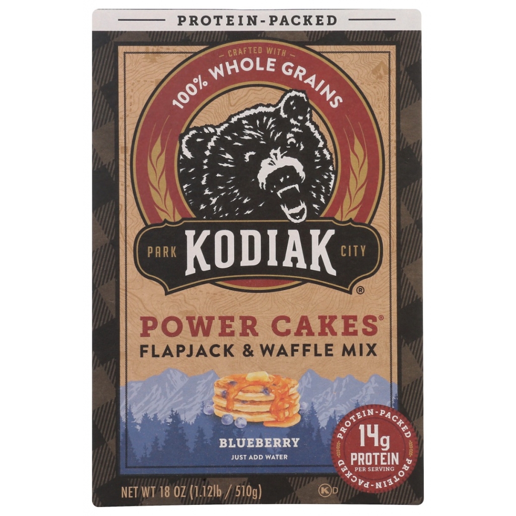 Kodiak Blueberry Power Cakes Flapjack & Waffle Mix - 18 oz - Protein-Packed