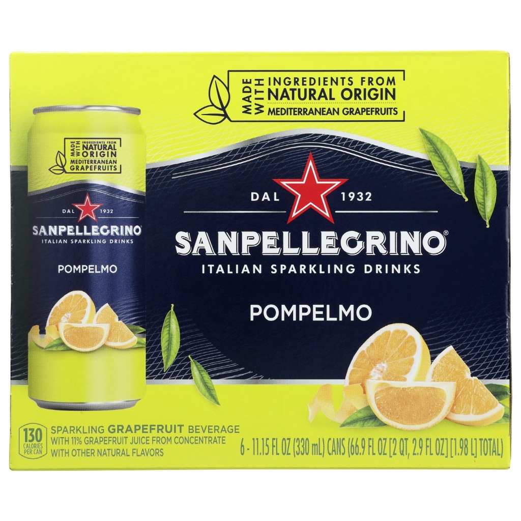 Pompelmo Sparkling Grapefruit Drink - 6 Count