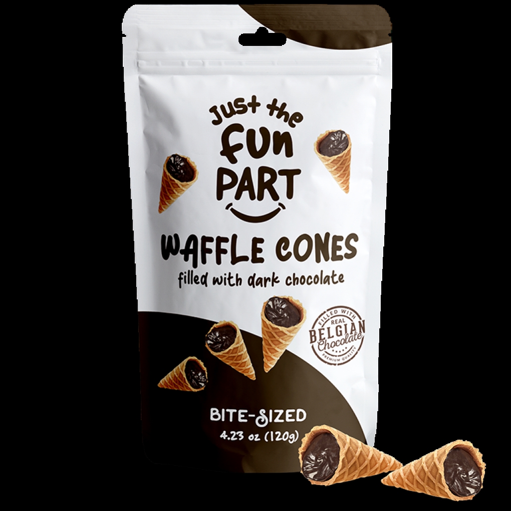 Mini Dark Chocolate Waffle Cone Bites