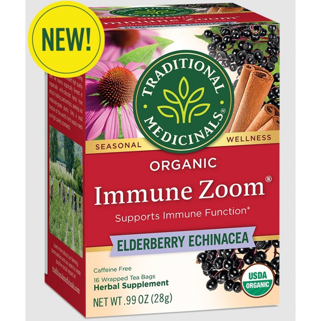 Immune Zoom Elderberry Echinacea Tea for Wellness