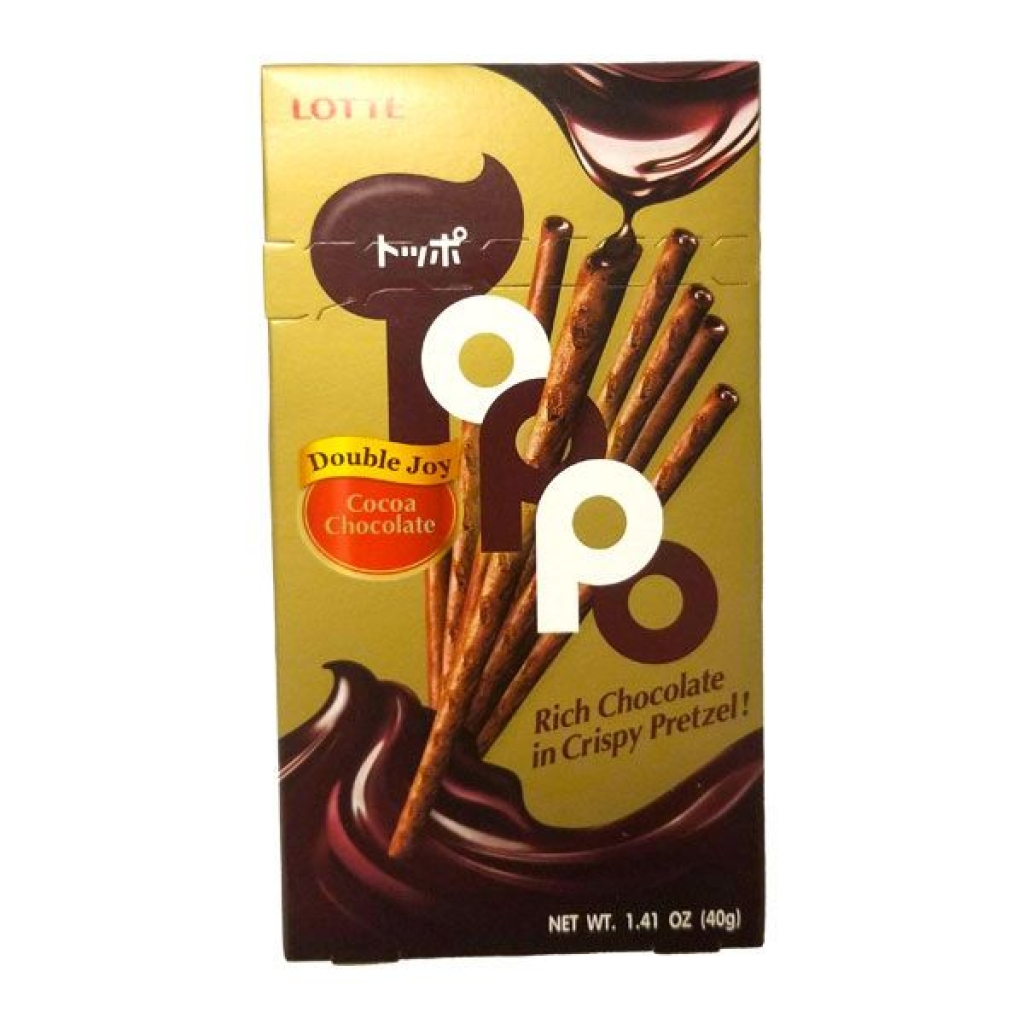 Toppo Pretzel Sticks Cocoa Chocolate - Sweet Crunch