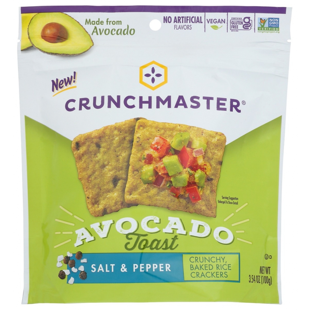 Avocado Toast Crackers with Salt and Pepper - 3.54 oz