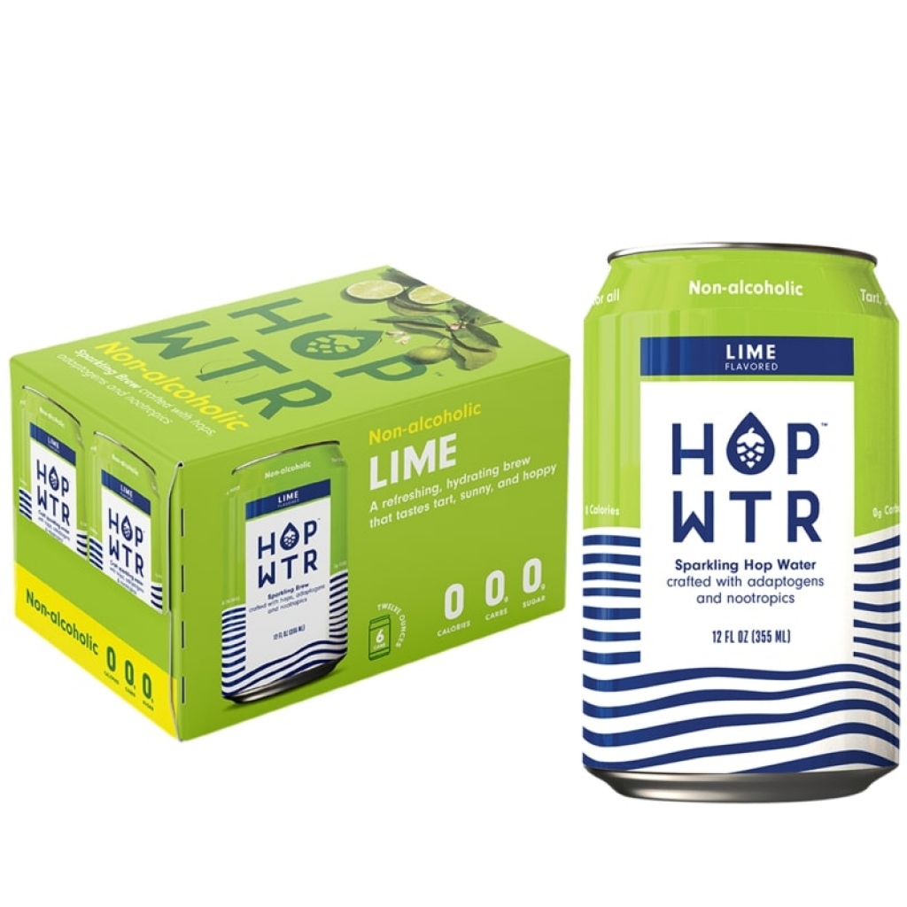 HOP WTR Lime 6 Pack, 72 fl oz