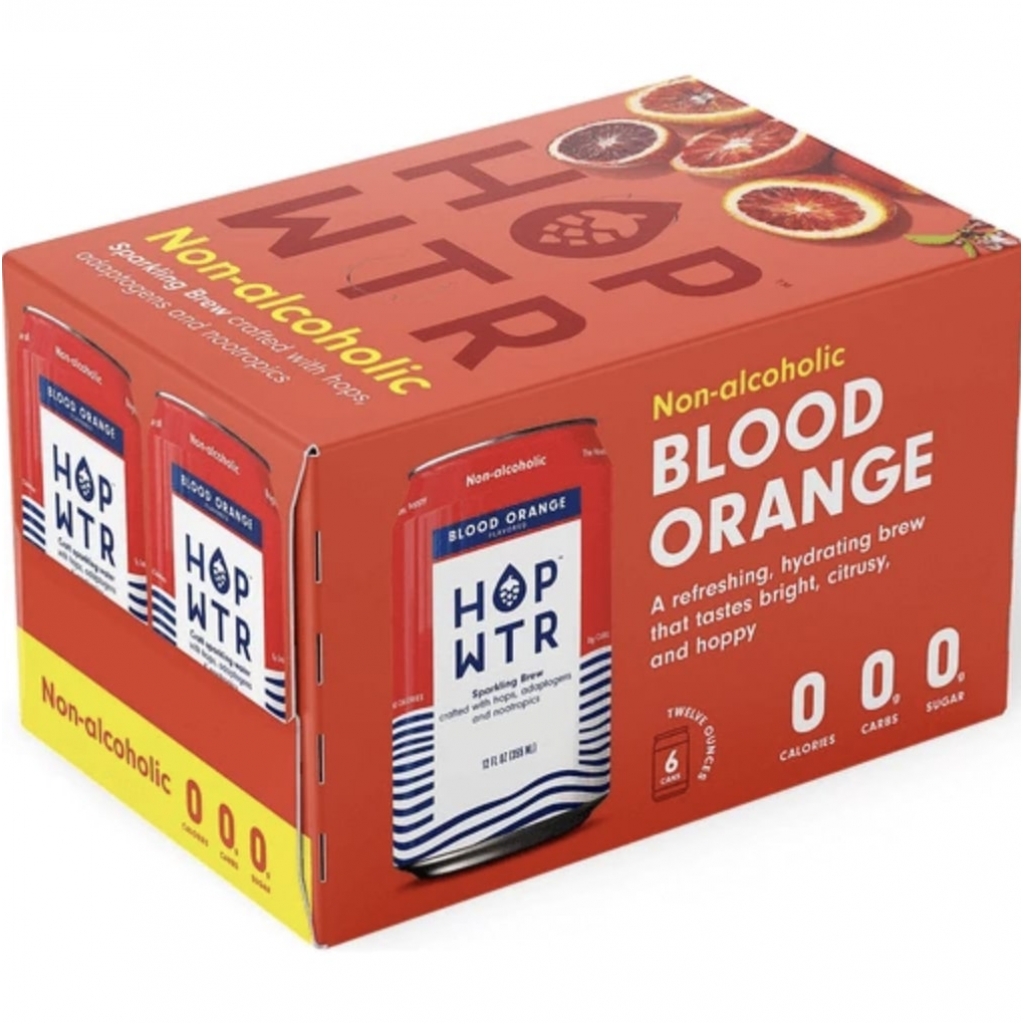 HOP WTR Blood Orange - 6 Pack, 72 fl oz