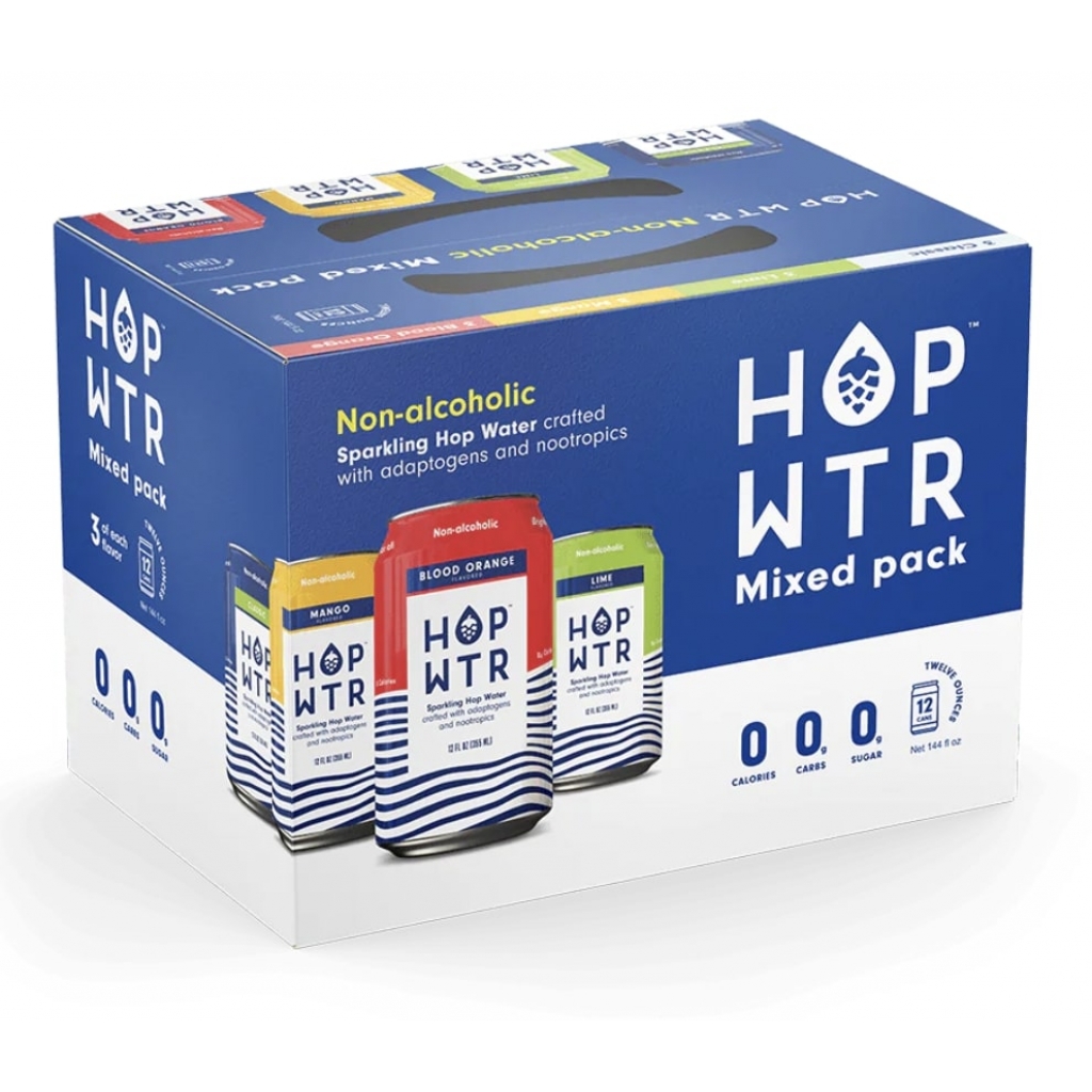 HOP WTR 4 Flavor Variety Pack - 12 Refreshing Beverages