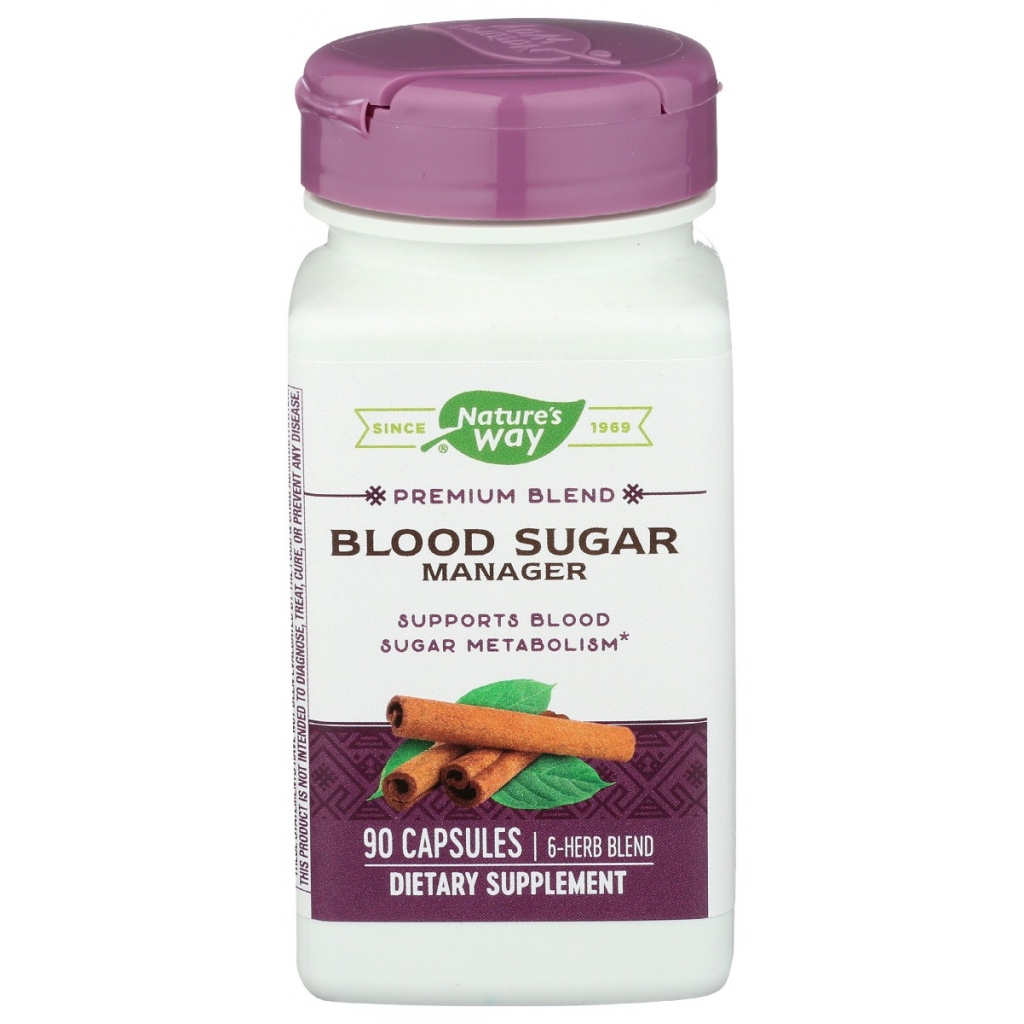 Blood Sugar Manager Supplement - Herbal Blend, 90 ct