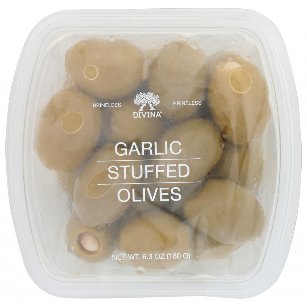 Garlic Stuffed Olives: Savory Snack Delight, 6.3 oz